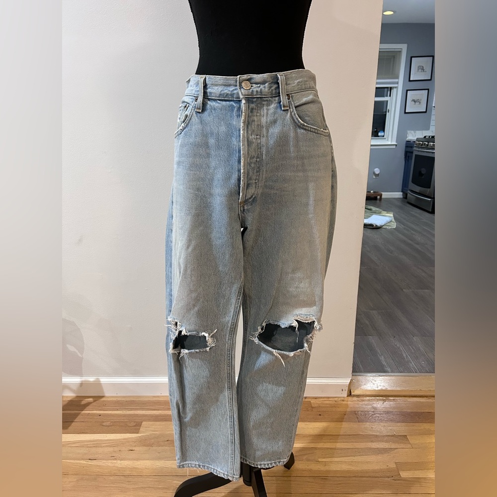 Agolde Riley High Rise Straight Crop Jeans Size 30